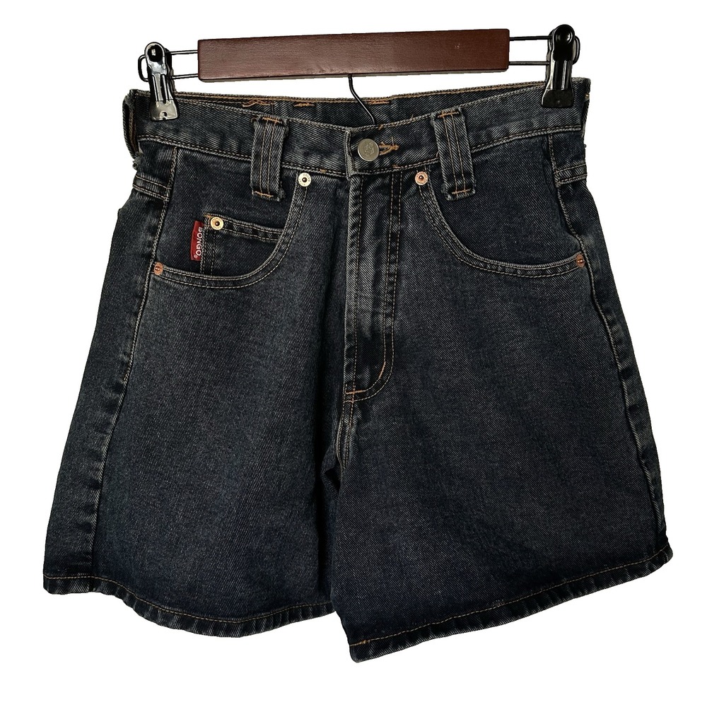 Bongo Shorts Womens 5 Jean by Gene Montesano Black Denim Jorts Made in USA VTG